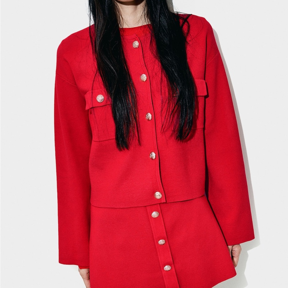 Elegant Red Women's Jacket